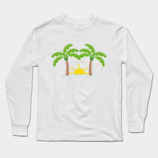 Sunset Palm Tree Long Sleeve T-Shirt